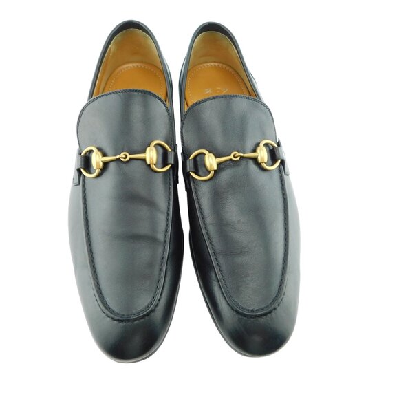 Gucci Jordaan Black Leather Classic Horse Bit Slip-on Loafers 8 UK - Picture 2 of 9